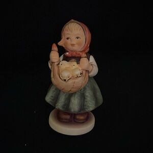 Goebel Hummel Little Girl with Basket of Chicks